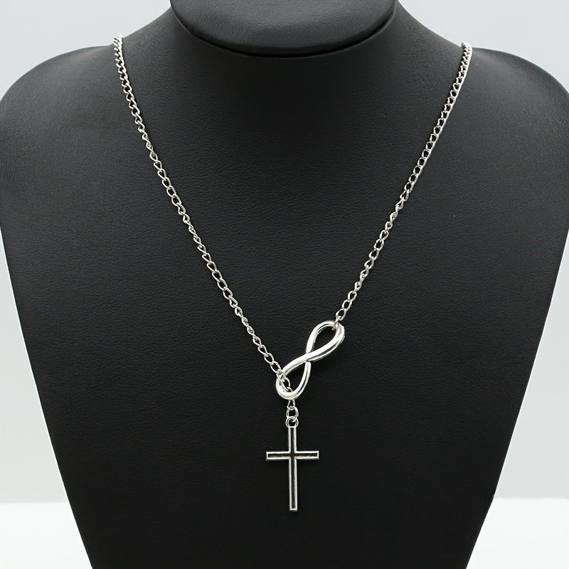Lucky 8 Cross Short Necklace β Simple & Stylish Jewelry