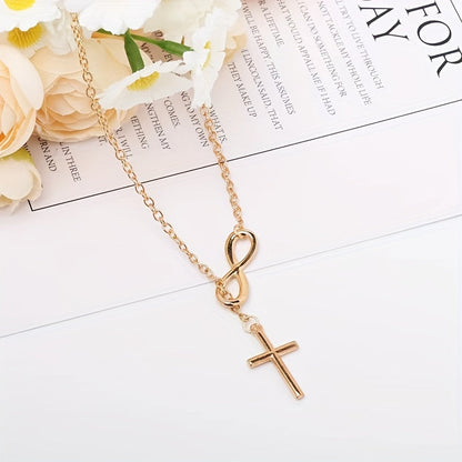 Lucky 8 Cross Short Necklace – Simple &amp; Stylish Jewelry