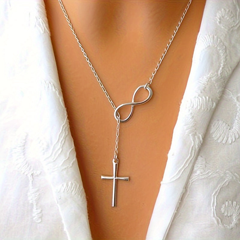Lucky 8 Cross Short Necklace – Simple &amp; Stylish Jewelry