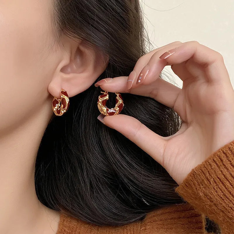 Leopard Print U-Shaped Earrings for Women – Fashion Jewelry