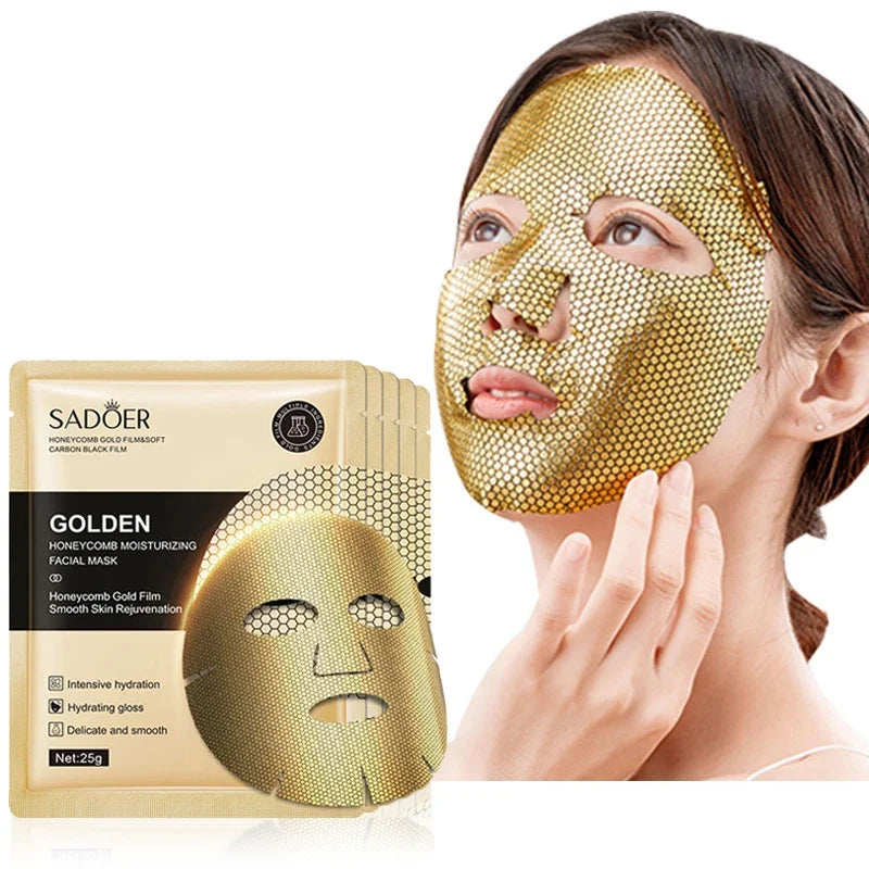 SELENDRA Golden Leaf Mask – 24K Honeycomb Infusion