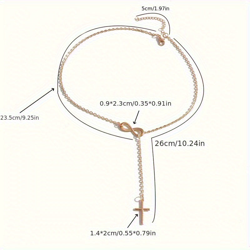 Lucky 8 Cross Short Necklace – Simple &amp; Stylish Jewelry